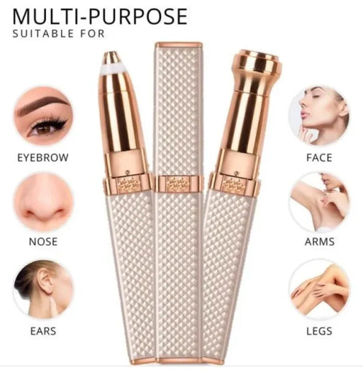 2-in-1 Flawless Hair Remover | Painless Shaver for Face & Bikini