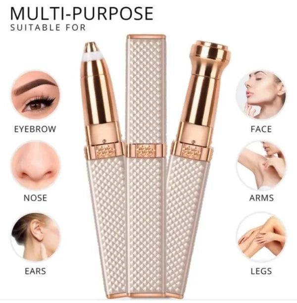 2-in-1 Flawless Hair Remover | Painless Shaver for Face & Bikini