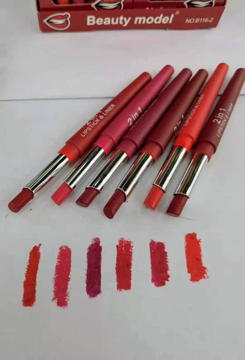 Pack Of 2 – 5 In 1 Lipstick Set Of 10 Colors