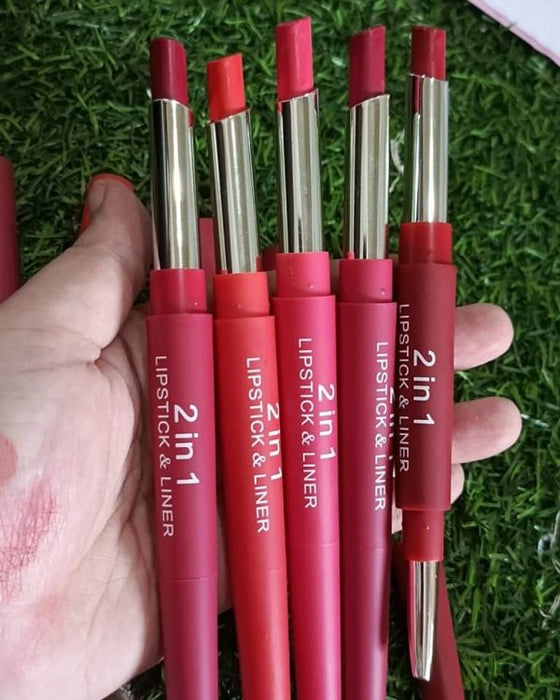 Pack Of 2 – 5 In 1 Lipstick Set Of 10 Colors