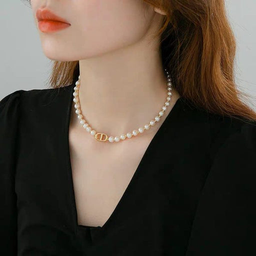 Beautiful Pearl Charm Korean Elegant Necklace – Timeless Jewelry for Girls