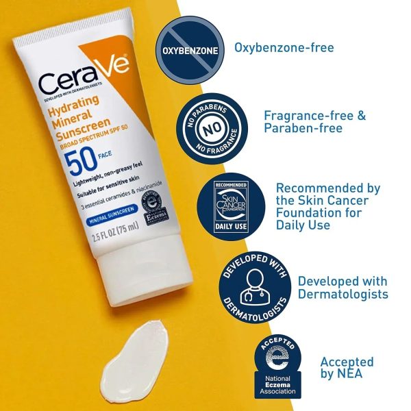 CeraVe 4-in-1 Skincare Set – Night Cream, Sunblock, Cleanser & Serum
