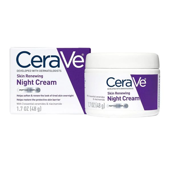 CeraVe 4-in-1 Skincare Set – Night Cream, Sunblock, Cleanser & Serum