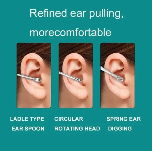 DherigTech 6-Pcs Ear Wax Cleaning Kit (Random Color)