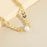 Pearl & Leaf Pendant Korean Necklace – Elegant Golden Pendant for Women