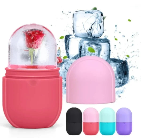Silicone Ice Roller For Face Care & Glow (random Color)